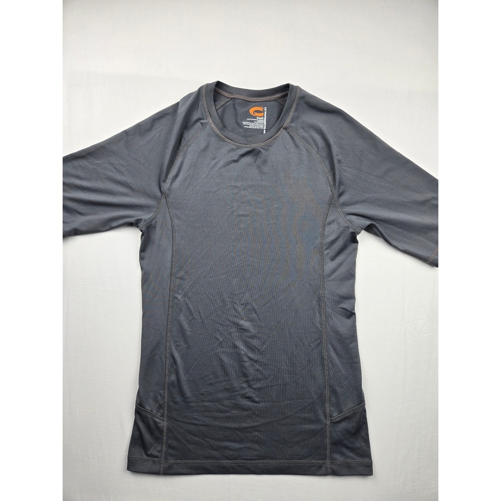 O'RAGEOUS Men's Small‎ Gray Short Sleeve Athletic TShirt Polyester Spandex